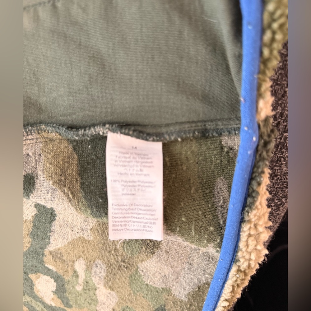 Crewcuts Camouflage Sherpa Vest with Blue Zipper - Picture 7 of 7